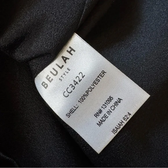 Beulah Style Black Off Shoulder Satin Midi Dress Puff Sleeves - Picture 15 of 16